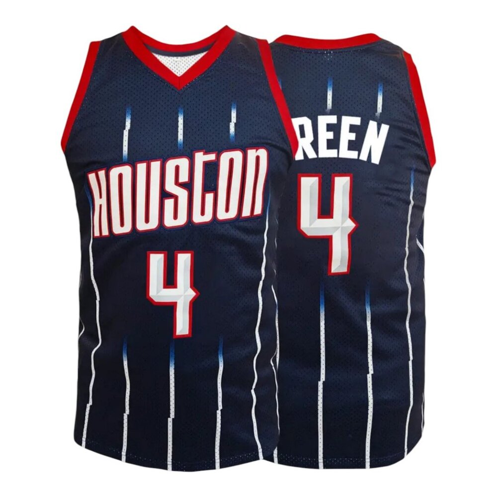 Houston Rockets Jalen Green #4 Basketball Jersey Navy Blue Stitched 2XL